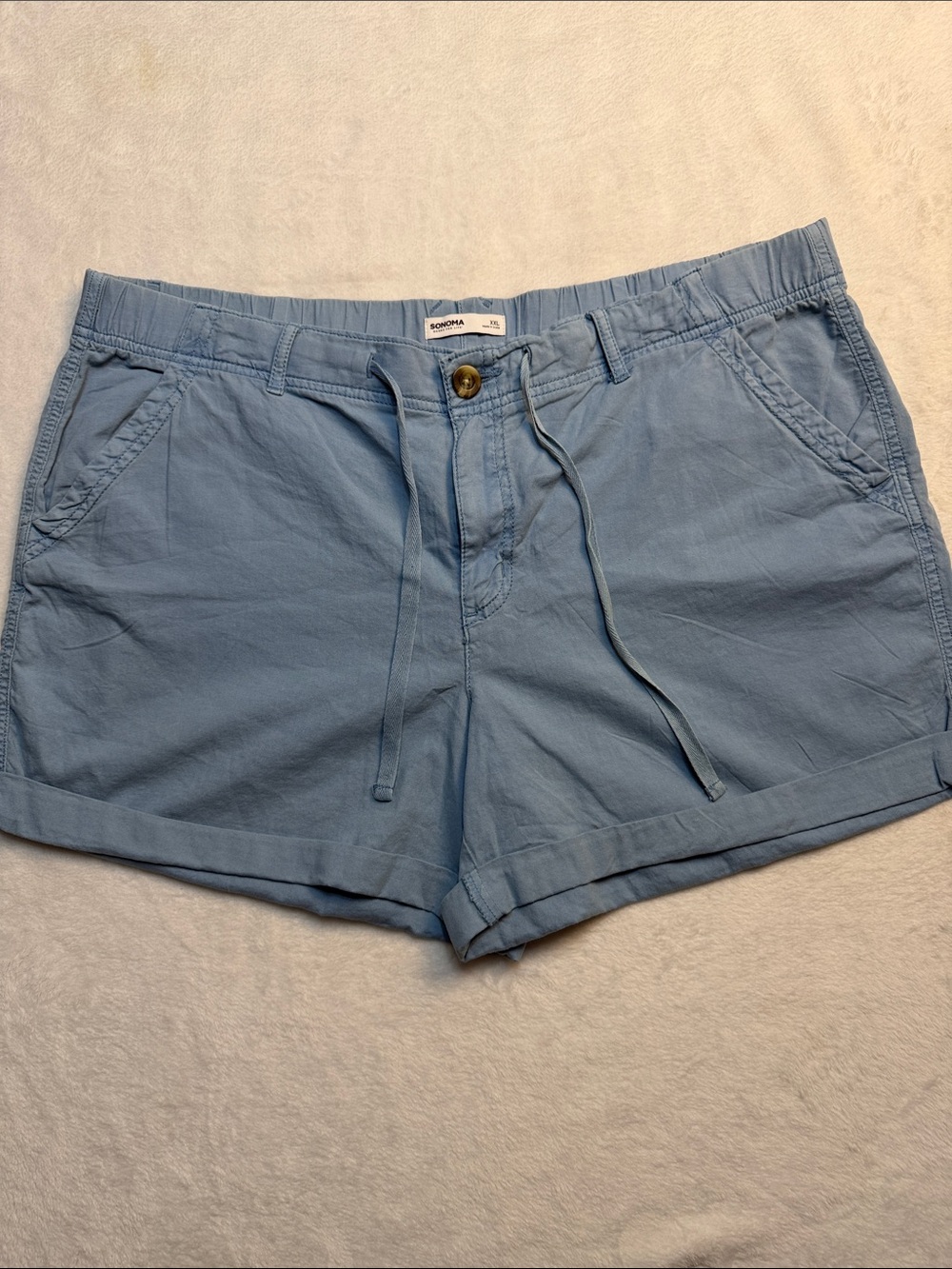 Sonoma Sky Blue Drawcord Bermuda Shorts